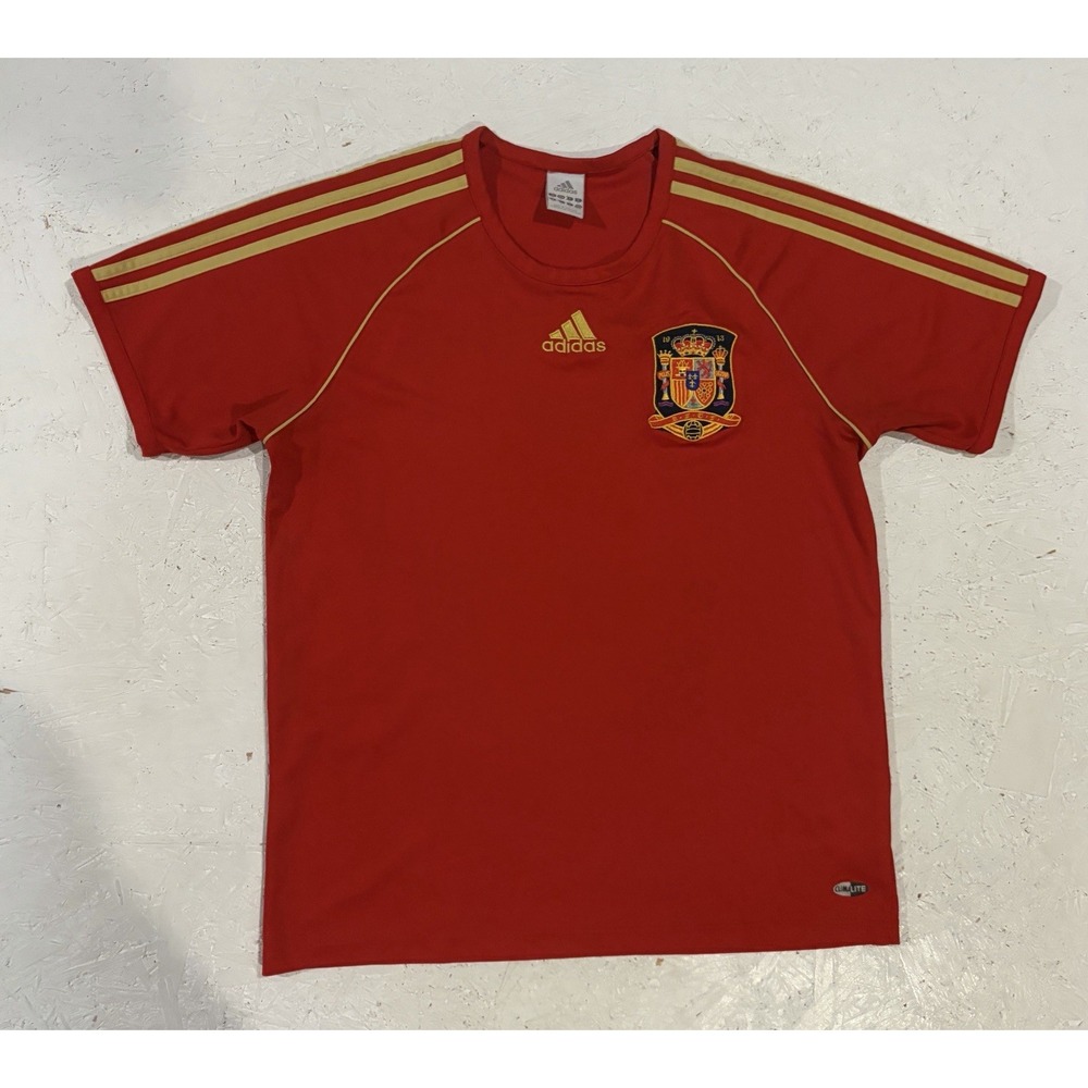 Adidas Spain 2008 2009 Home Football Shirt Soccer Jersey Mens 614178 Size M